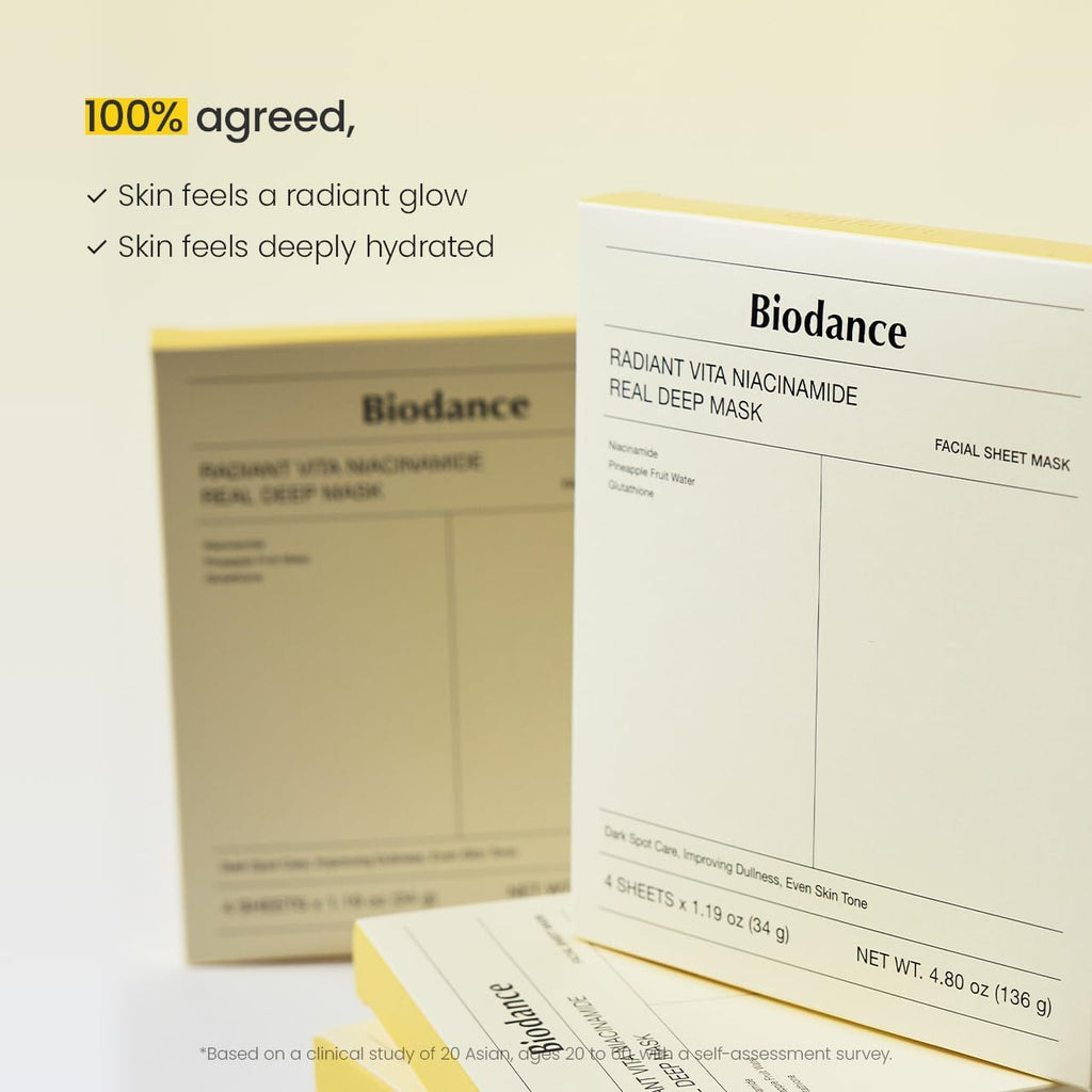 BIODANCE Radiant Vita C Niacinamide Real Deep Mask 34g x 4ea