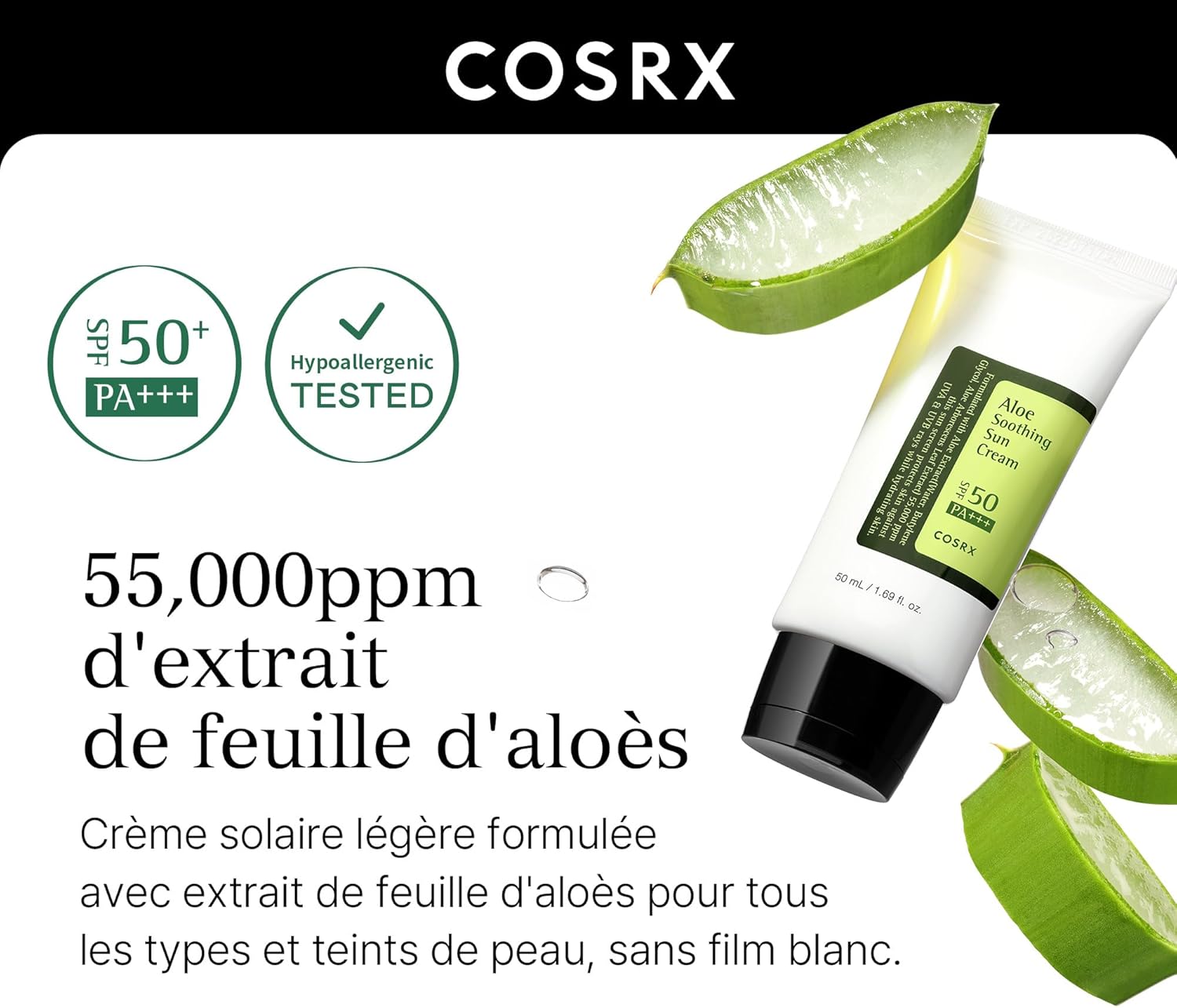 COSRX Aloe Soothing Sun Cream SPF50+ PA+++ 50ml