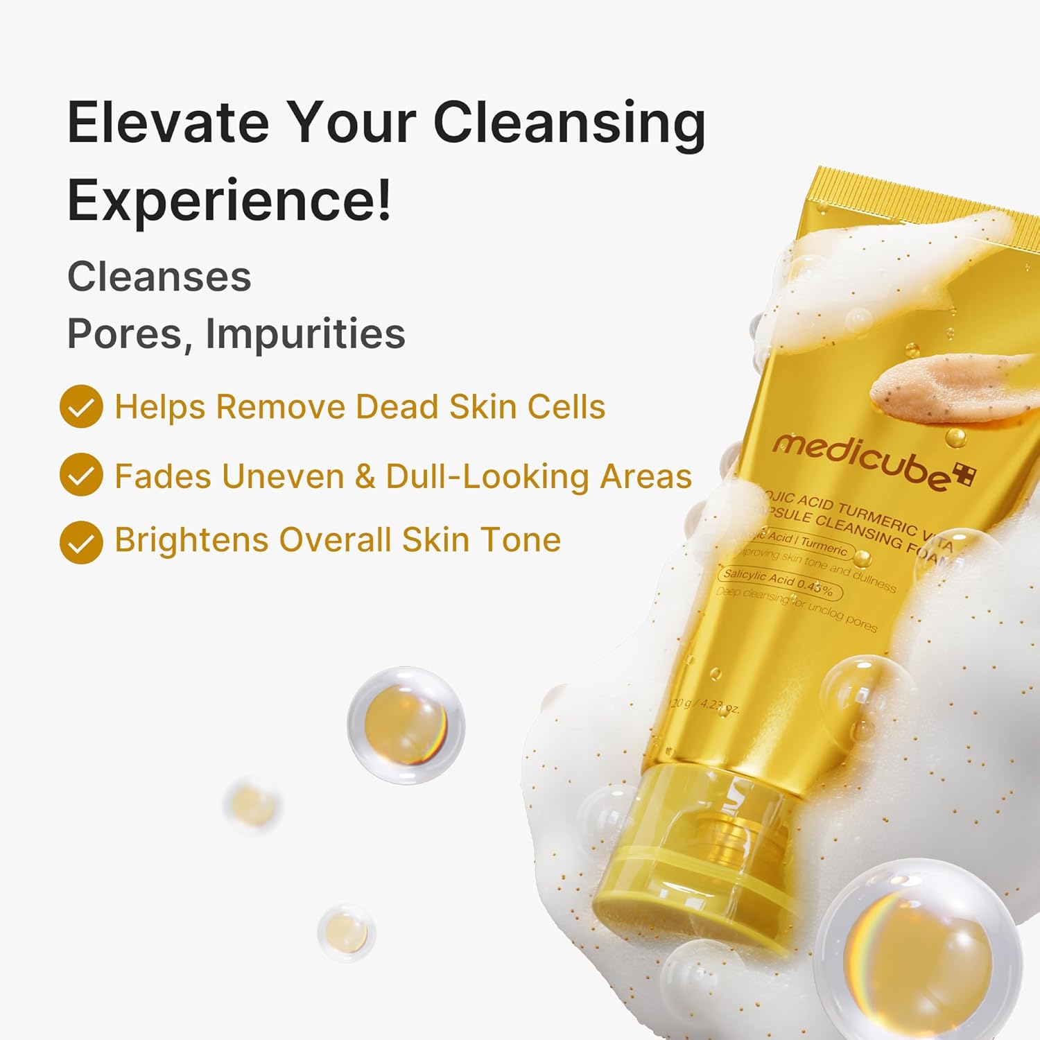 Medicube Turmeric Capsule Foam Cleanser 120ml