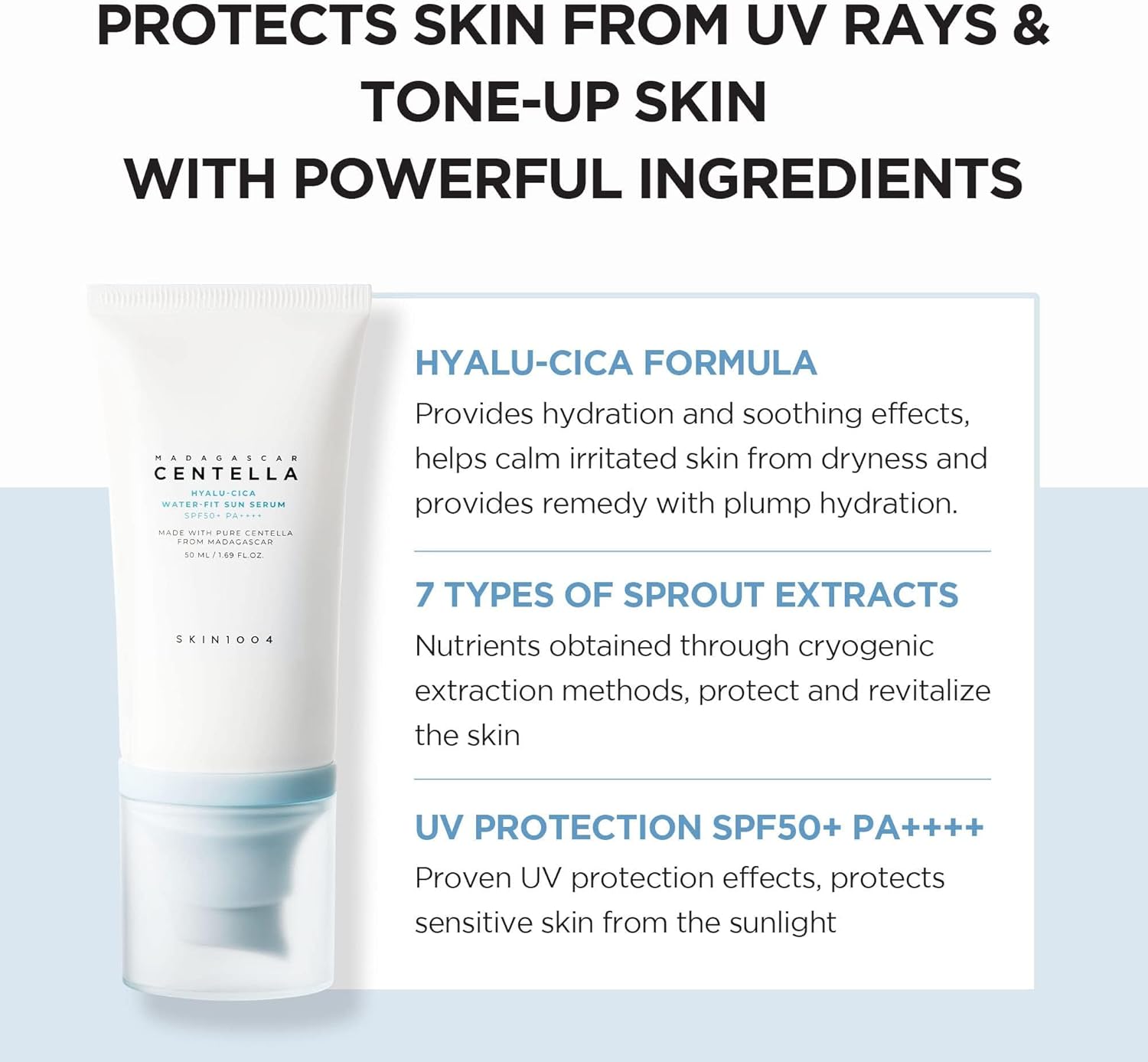 SKIN1004 Hyalu-Cica Water-Fit Sun Serum 50ml