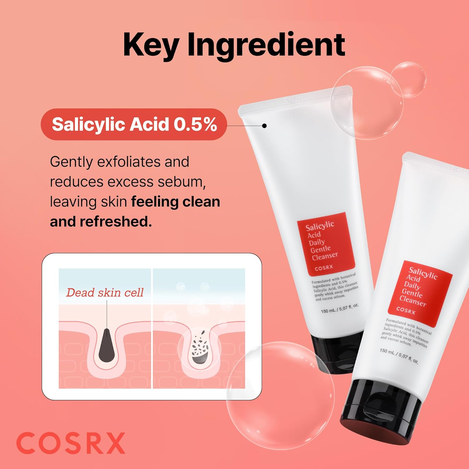 COSRX Salicylic Acid Gentle Daily Cleanser 150ml