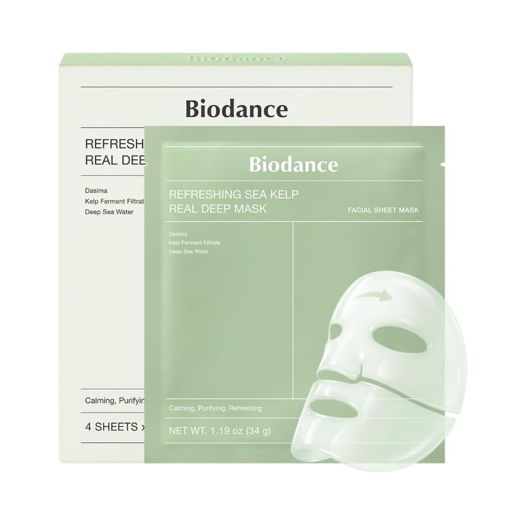 BIODANCE Refreshing Sea Kelp Real Deep Mask 34g x 4ea